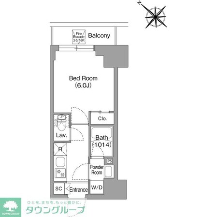 コンフォリア・リヴ横浜平沼の物件間取画像